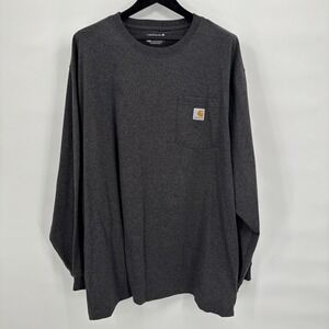 Carhartt K126 Loose Fit Heavyweight Long-Sleeve Pocket T-Shirt Mens 3XL REG Gray